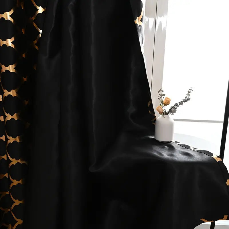 Lune Blanche Noir Royale Dim-Out Curtains