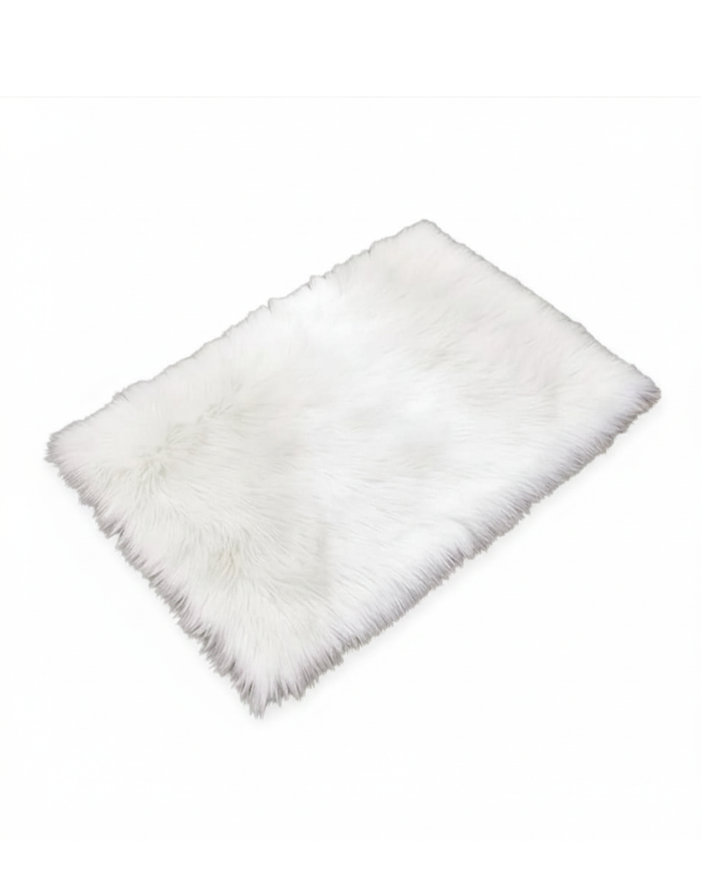 Lune Blanche Plush Faux Fur Rug