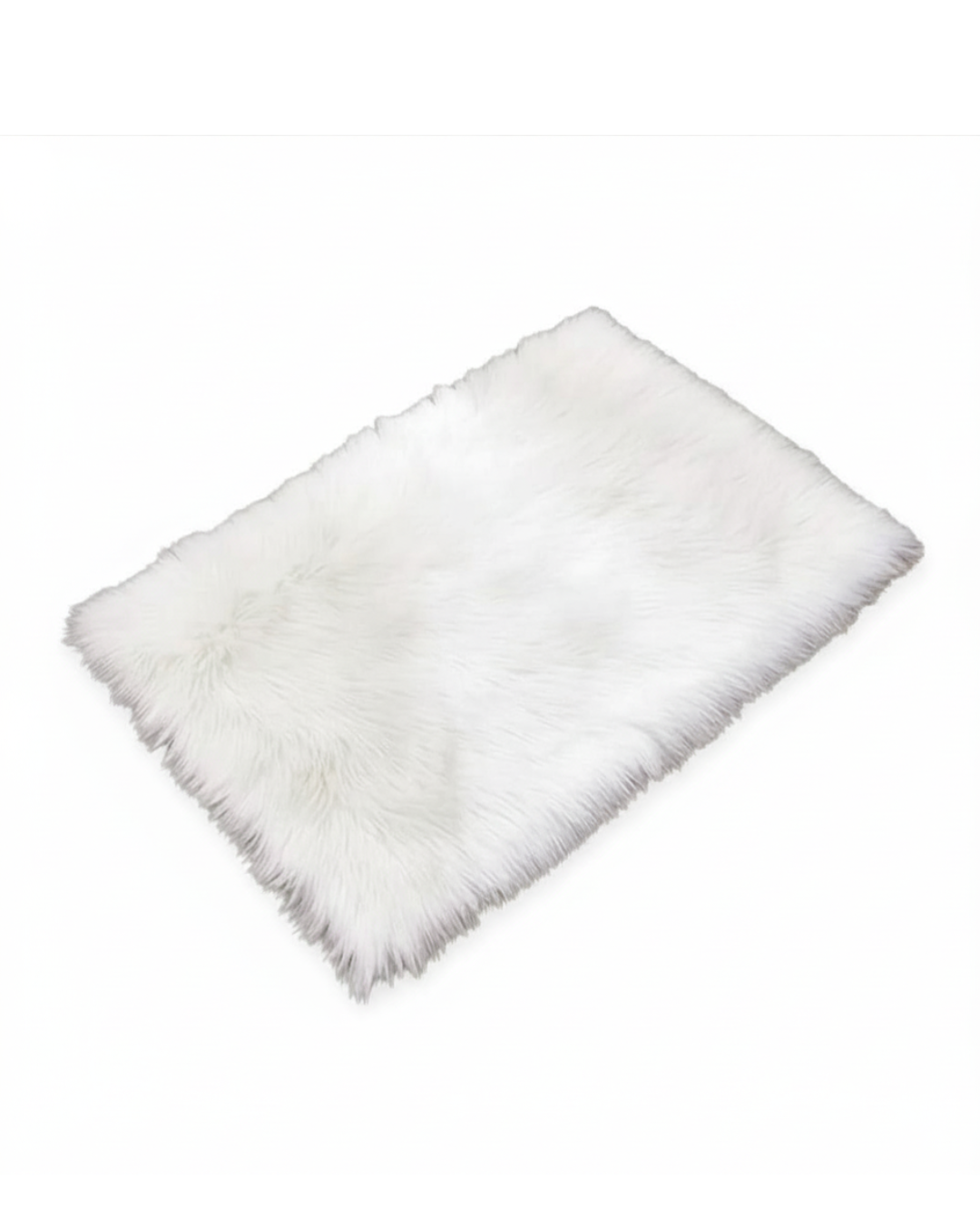 Lune Blanche Plush Faux Fur Rug