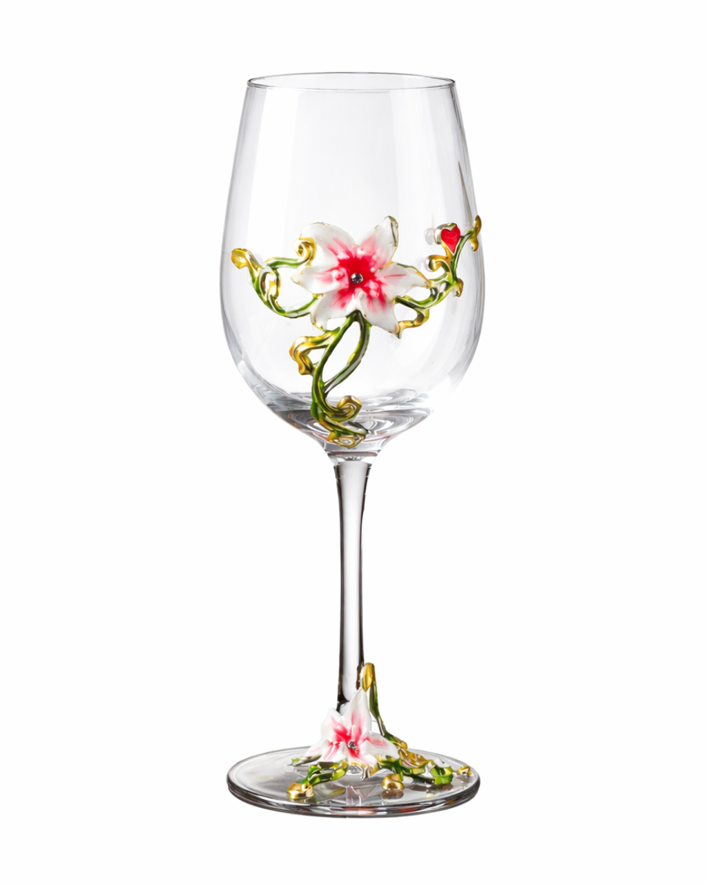 Verre Fleur Royale – Enamel Crystal Wine Goblet