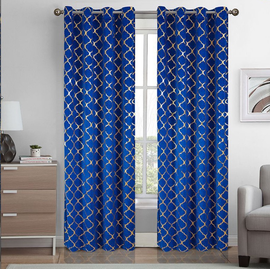 Lune Blanche Noir Royale Dim-Out Curtains