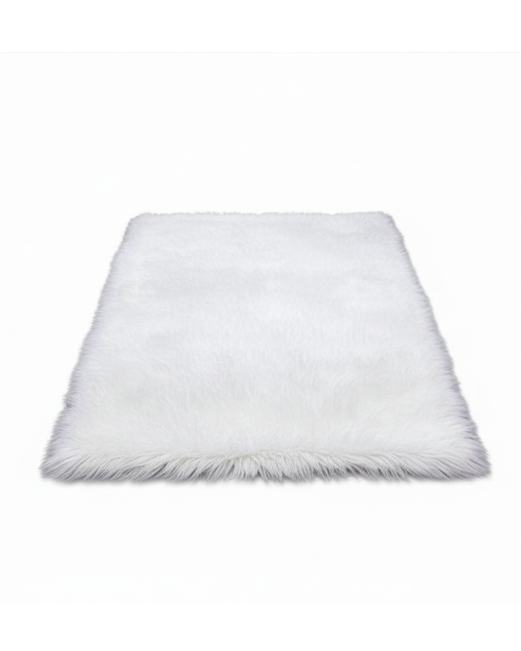 Lune Blanche Plush Faux Fur Rug