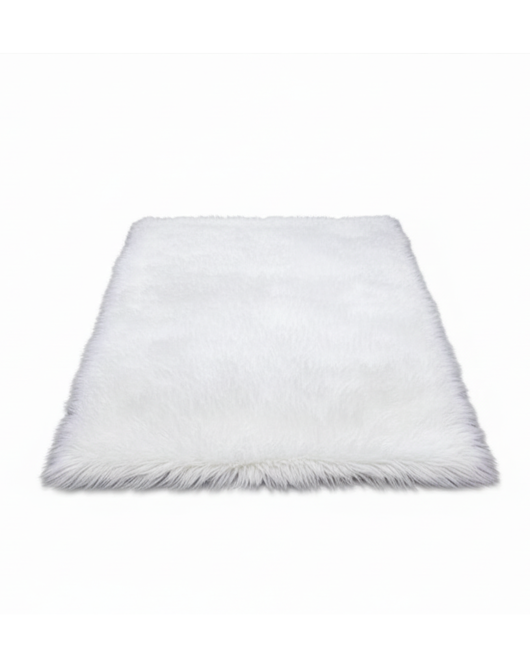 Lune Blanche Plush Faux Fur Rug