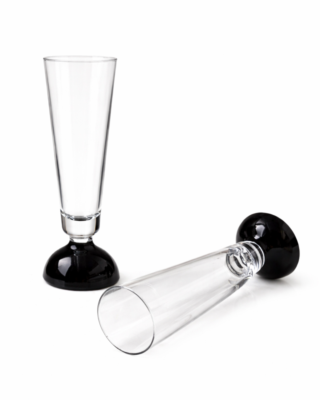 Noir Élégance - Champagne Flute