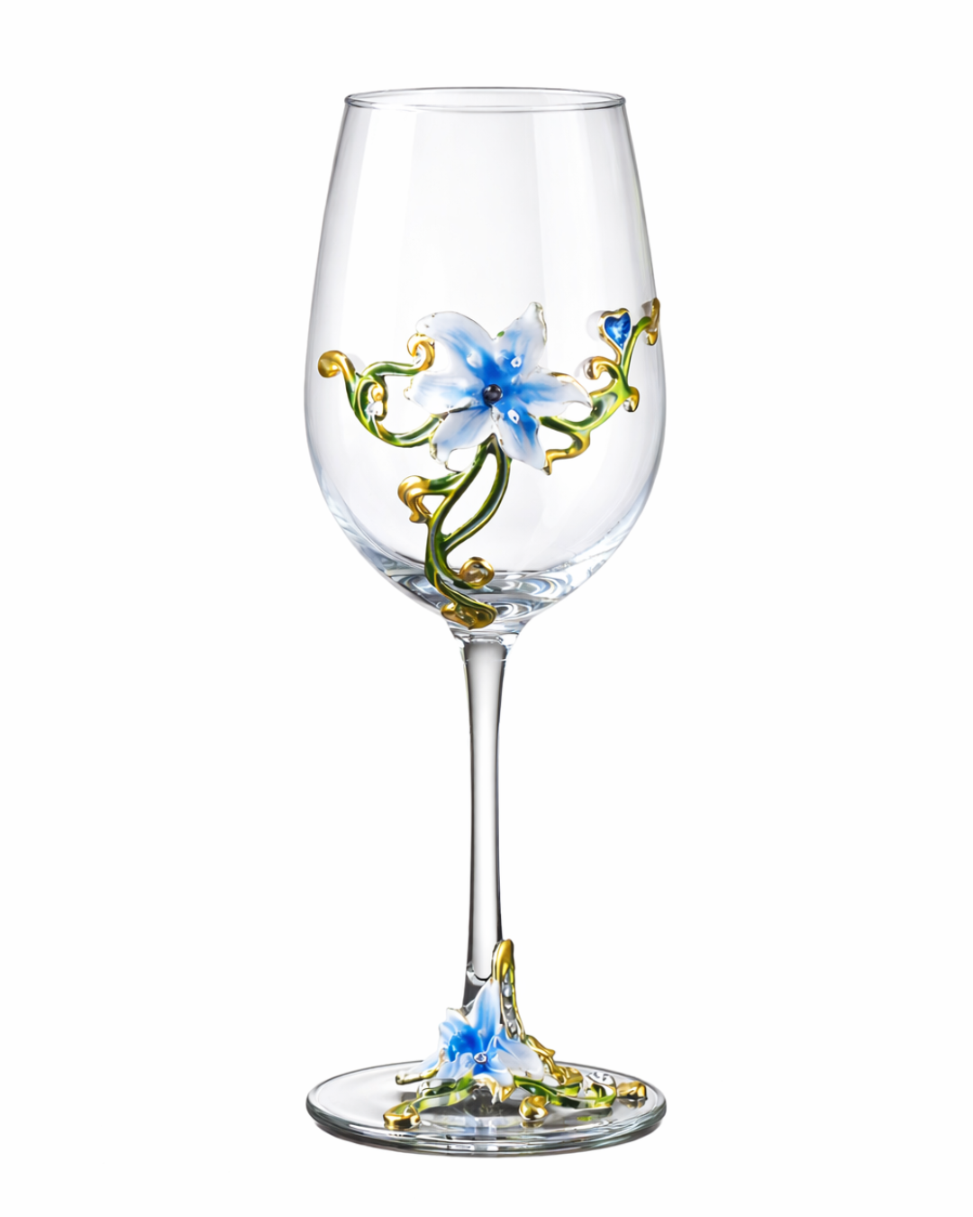 Verre Fleur Royale – Enamel Crystal Wine Goblet