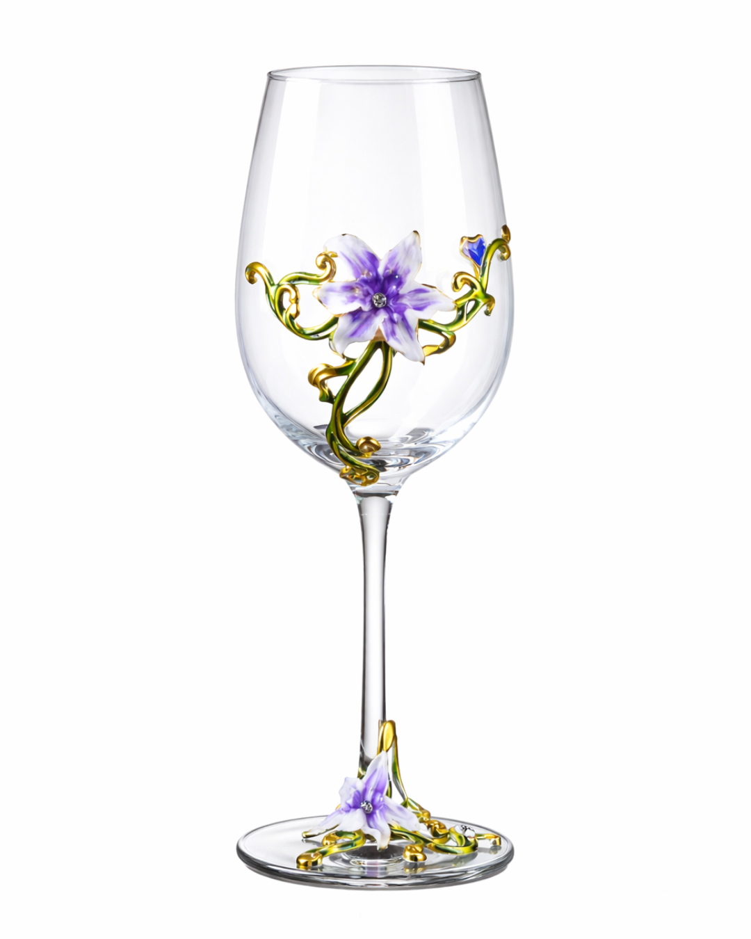 Verre Fleur Royale – Enamel Crystal Wine Goblet
