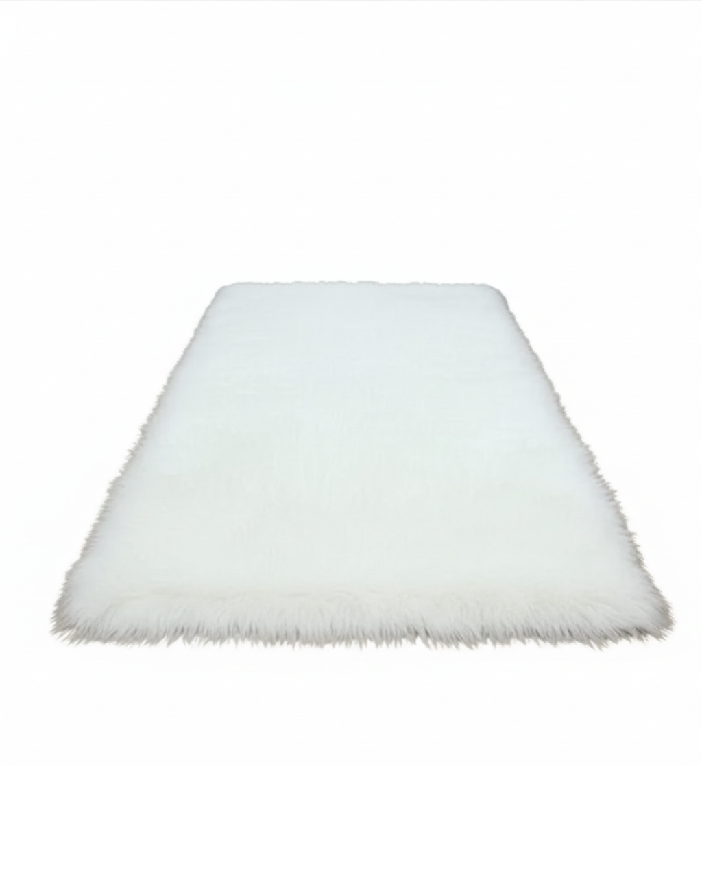 Lune Blanche Plush Faux Fur Rug