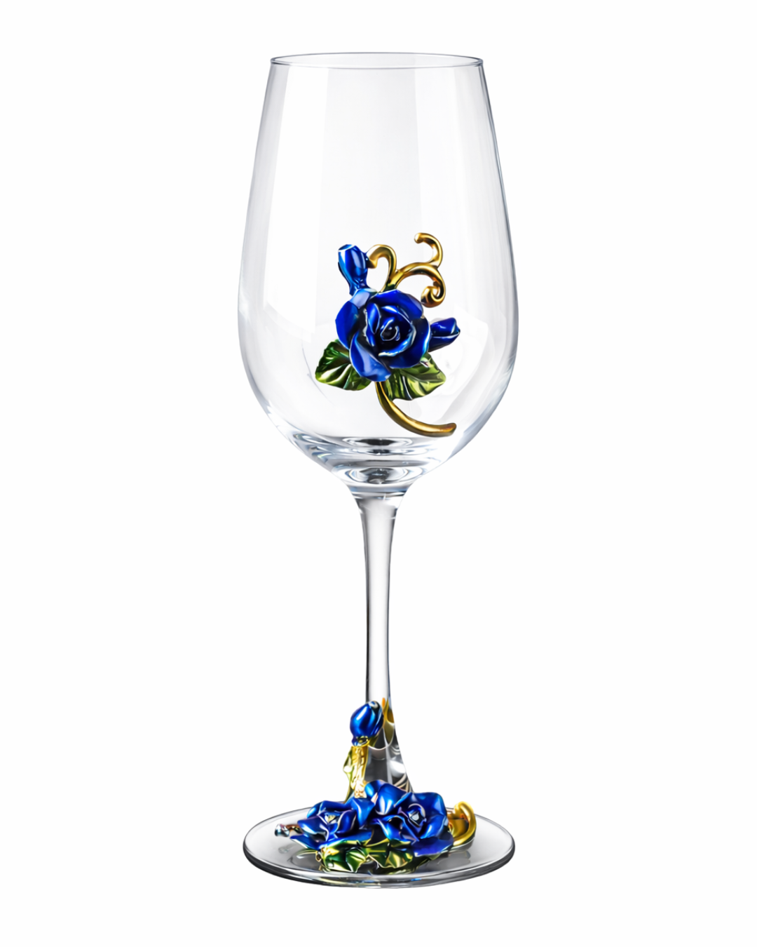 Verre Fleur Royale – Enamel Crystal Wine Goblet