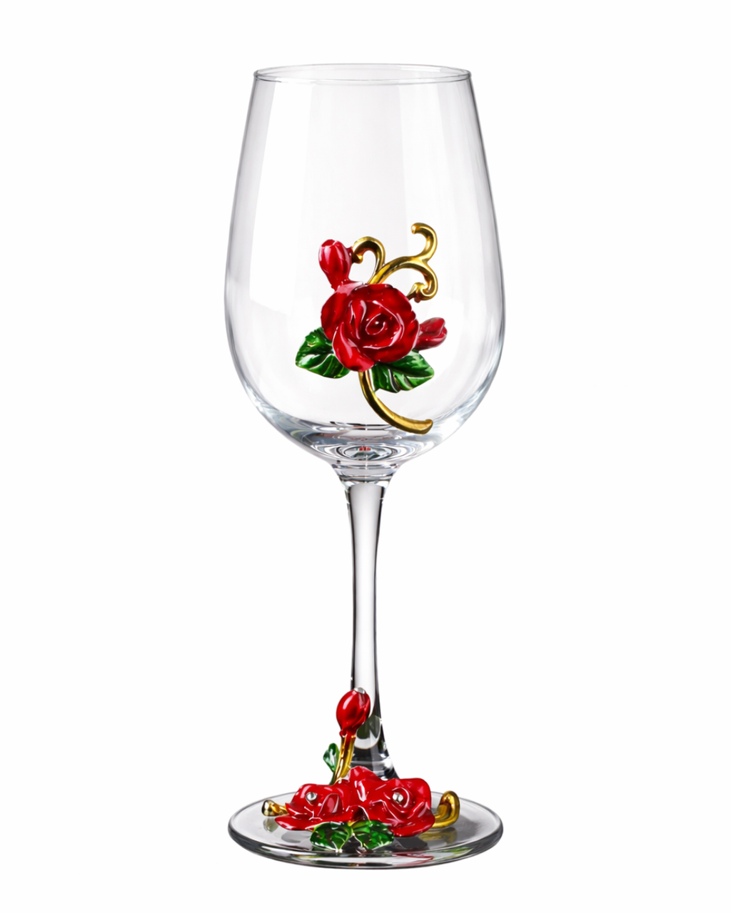Verre Fleur Royale – Enamel Crystal Wine Goblet