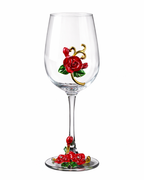 Verre Fleur Royale – Enamel Crystal Wine Goblet