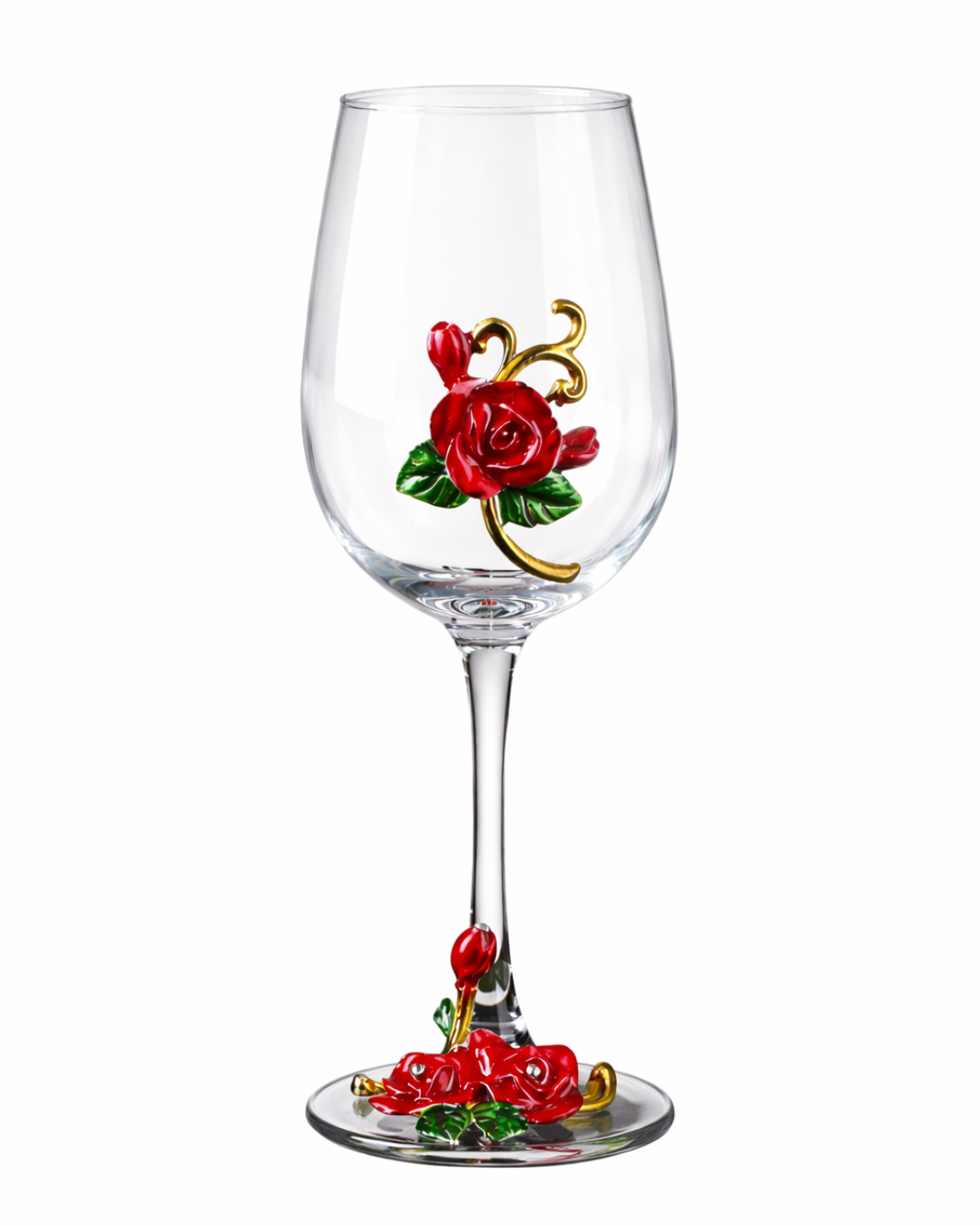Verre Fleur Royale – Enamel Crystal Wine Goblet