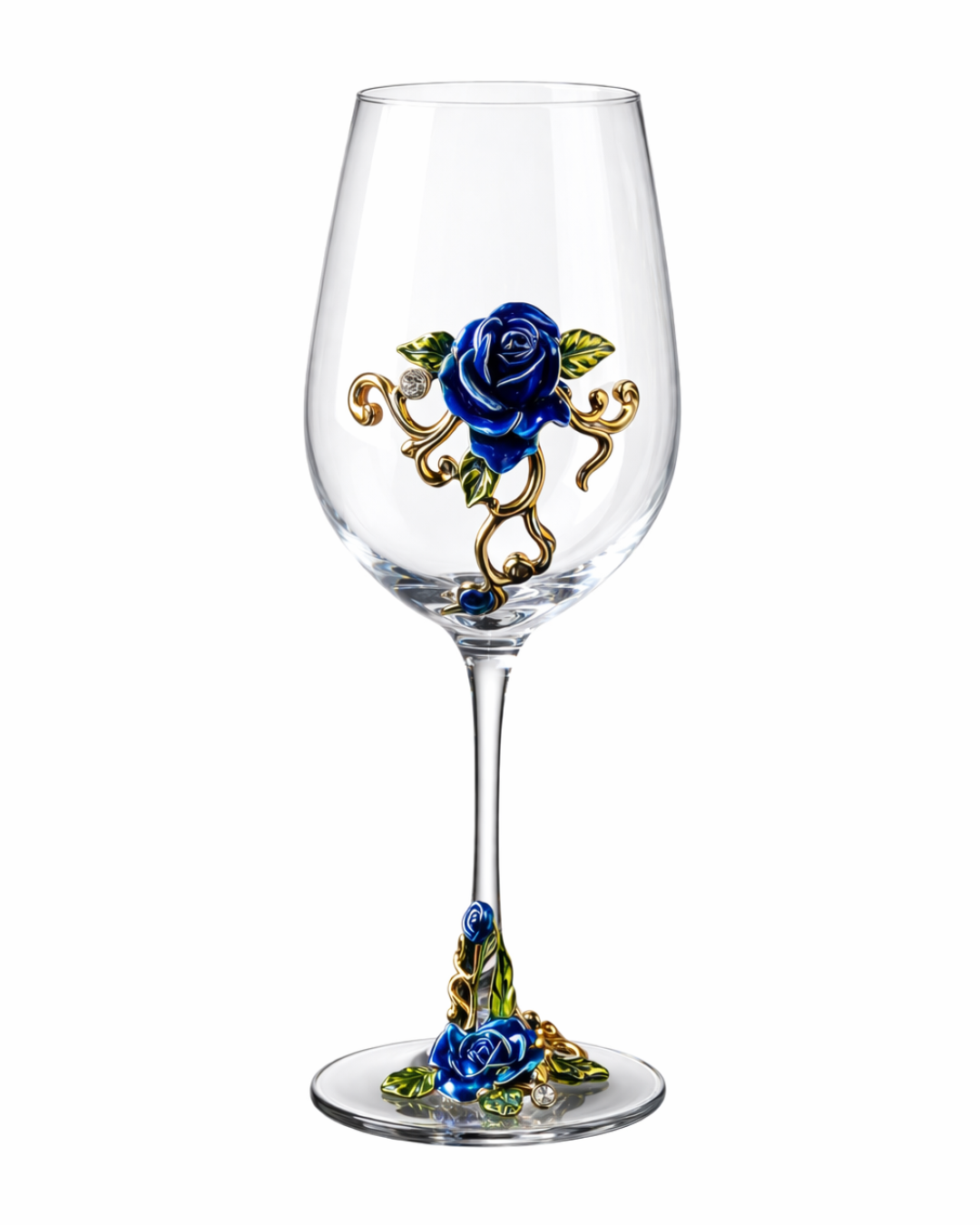 Verre Fleur Royale – Enamel Crystal Wine Goblet