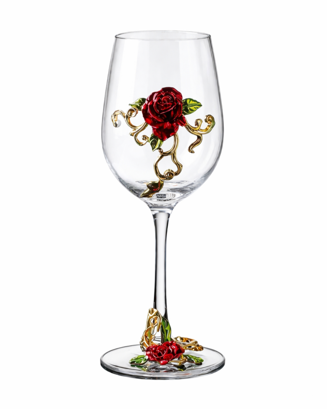 Verre Fleur Royale – Enamel Crystal Wine Goblet