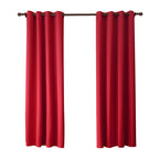 Lune Blanche Velour Noir Blackout Curtains