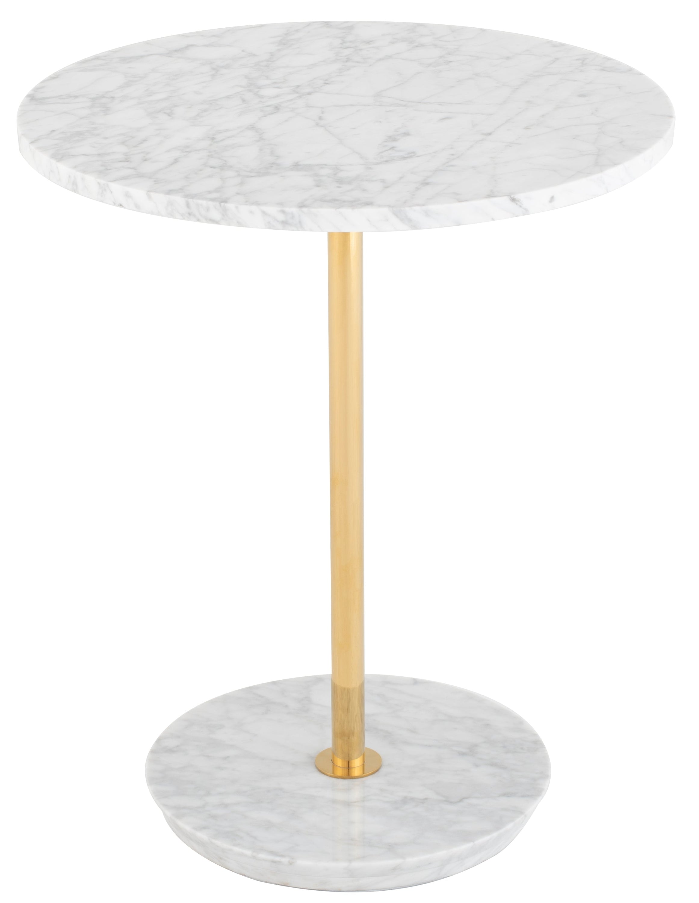 Aida Marble Side Table – Sculptural Minimalist Design in Carrara Stone