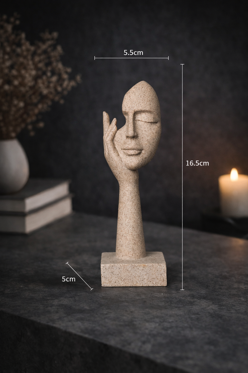 Eclipse Muse – Nordic Abstract Face Sculpture