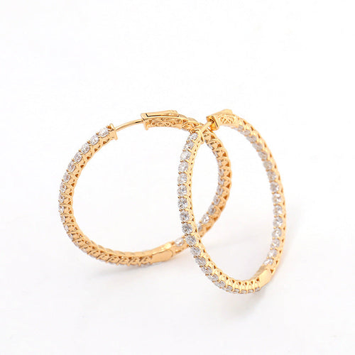 Parisian Halo Hoop Earrings - Luxury Statement Jewelry