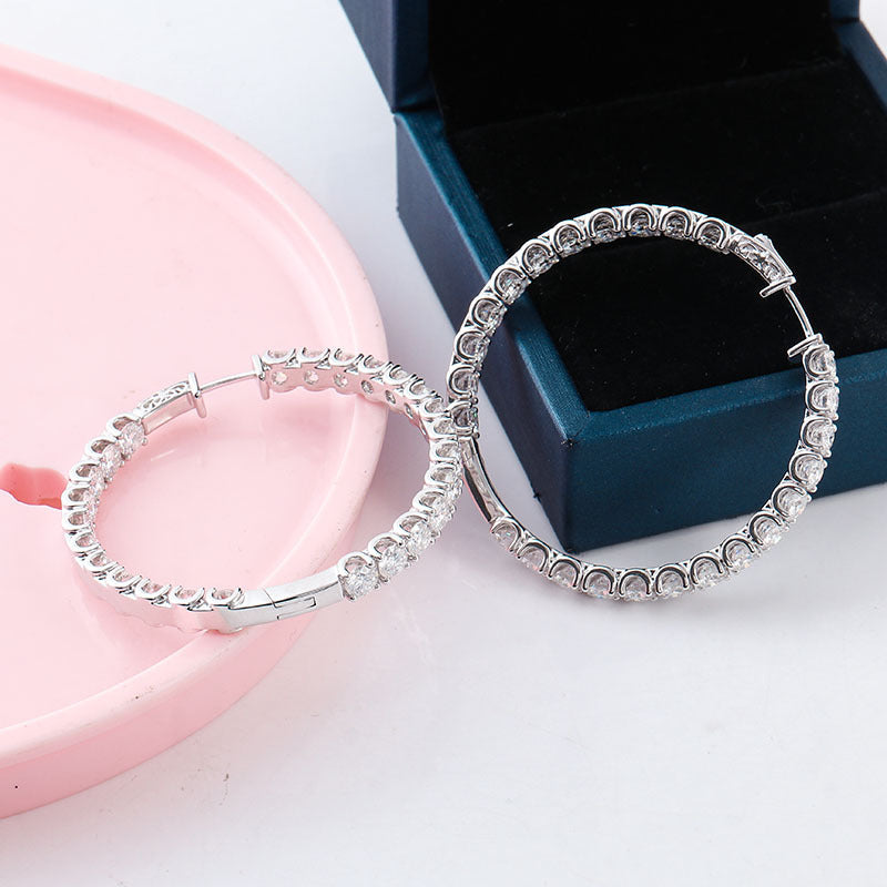 Parisian Halo Hoop Earrings - Luxury Statement Jewelry