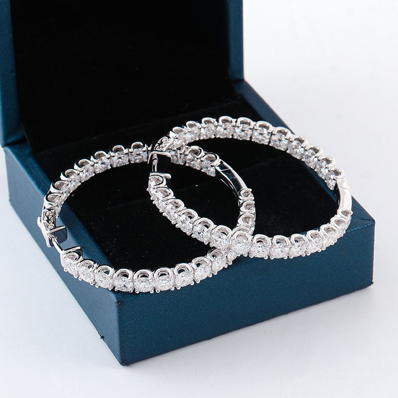 Parisian Halo Hoop Earrings - Luxury Statement Jewelry