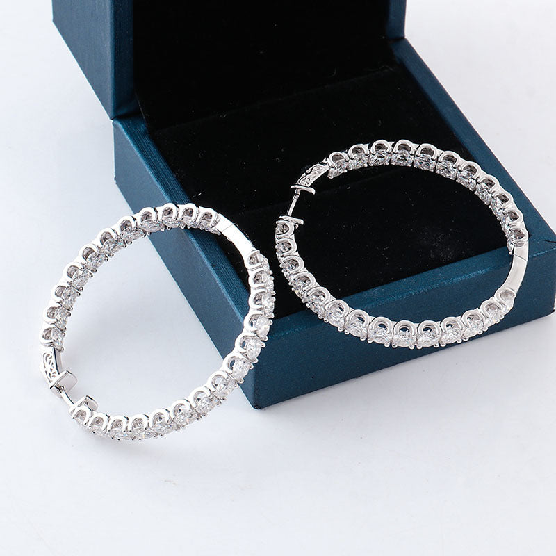 Parisian Halo Hoop Earrings - Luxury Statement Jewelry