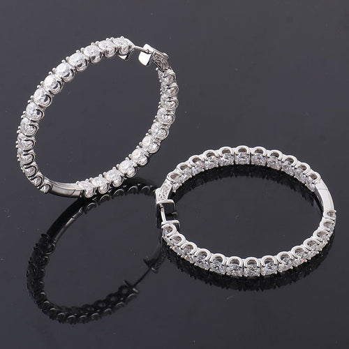 Parisian Halo Hoop Earrings - Luxury Statement Jewelry