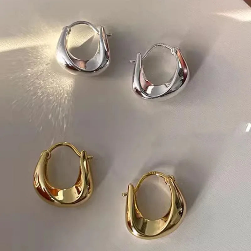 Lune Blanche Silver Hoops