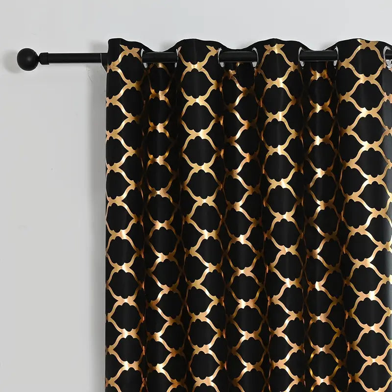 Lune Blanche Noir Royale Dim-Out Curtains