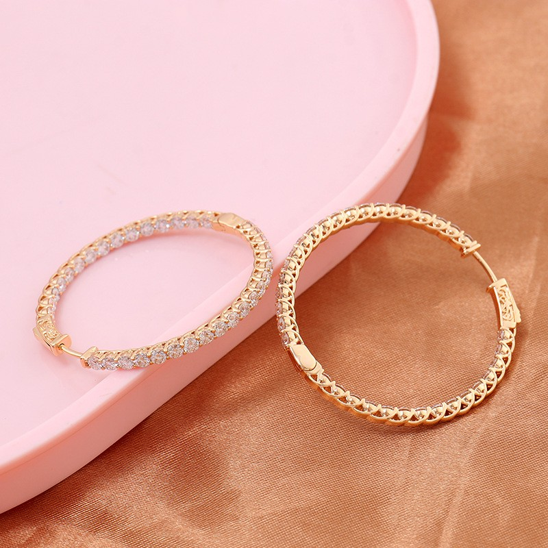 Parisian Halo Hoop Earrings - Luxury Statement Jewelry