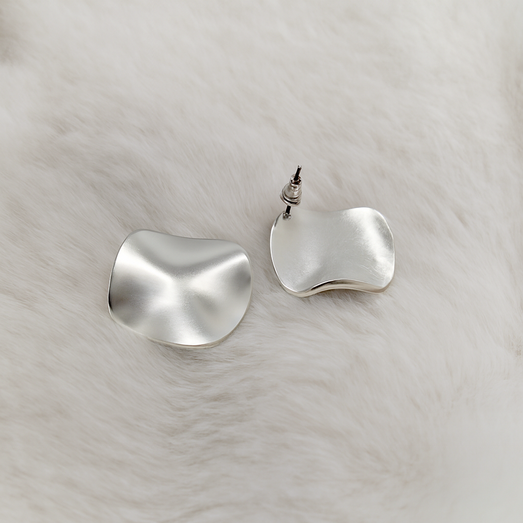 Minimalist Silver Abstract Earrings