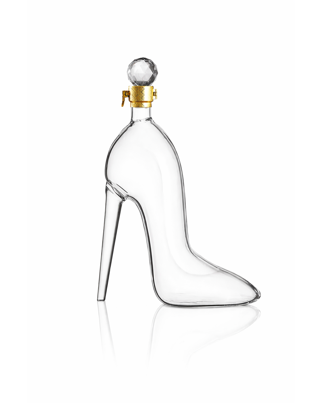 Élise High Heel Crystal Wine Bottle – Luxury Statement Decanter