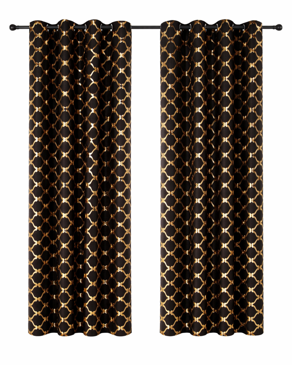 Lune Blanche Noir Royale Dim-Out Curtains
