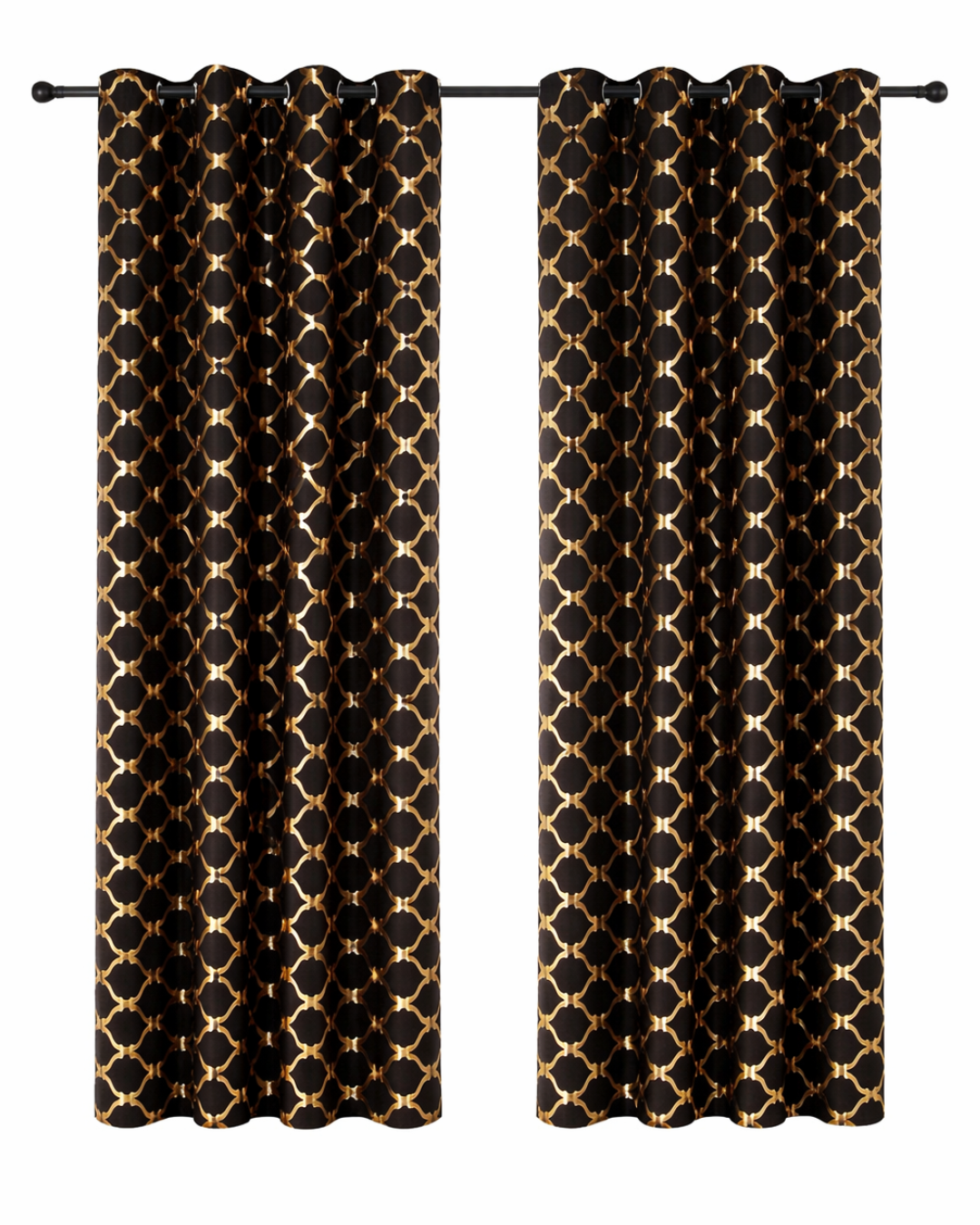 Lune Blanche Noir Royale Dim-Out Curtains