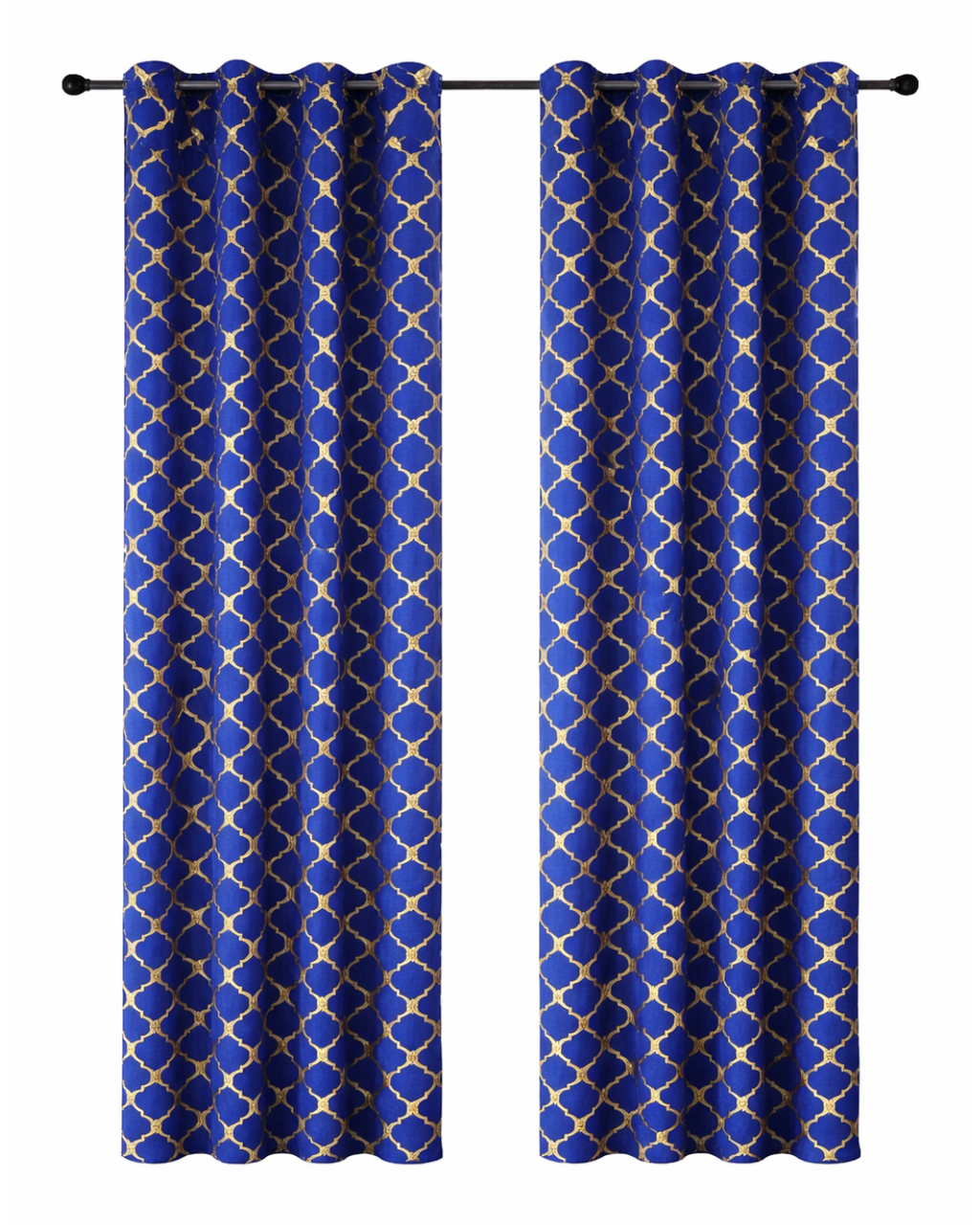 Lune Blanche Noir Royale Dim-Out Curtains